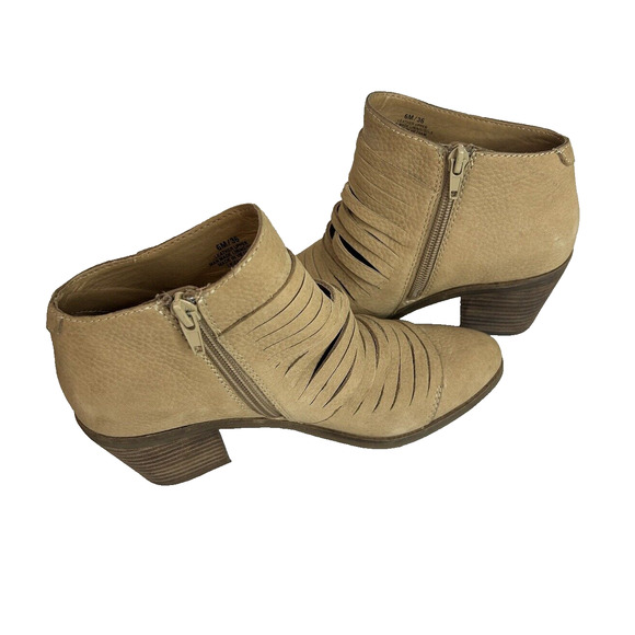 Lucky Brand Zavrina Bootie Zip Up Ankle Boot Stacked Block Heel Women's 6 - Picture 11 of 11